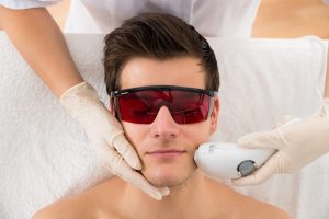 Man receiving Laser services