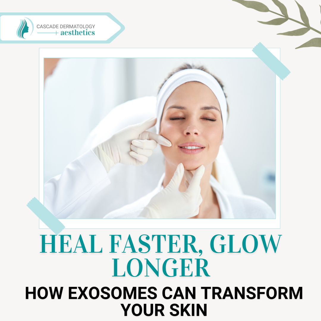 woman after receiving treatment with exosomes with glowing skin